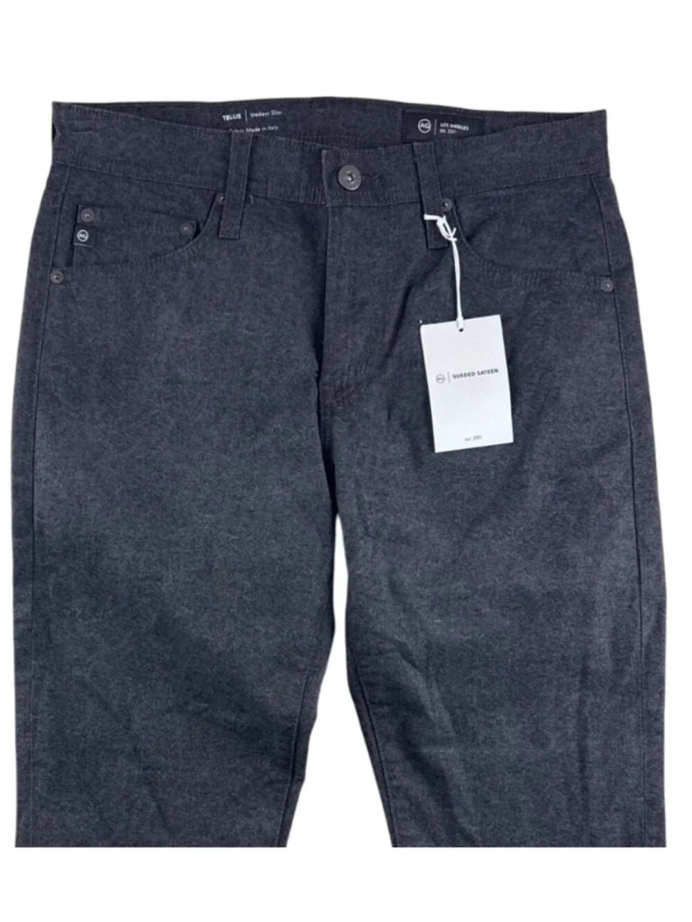 AG Adriano Goldschmied Tellis Modern Slim Sueded Sateen Pants Men's 29x34 NWT